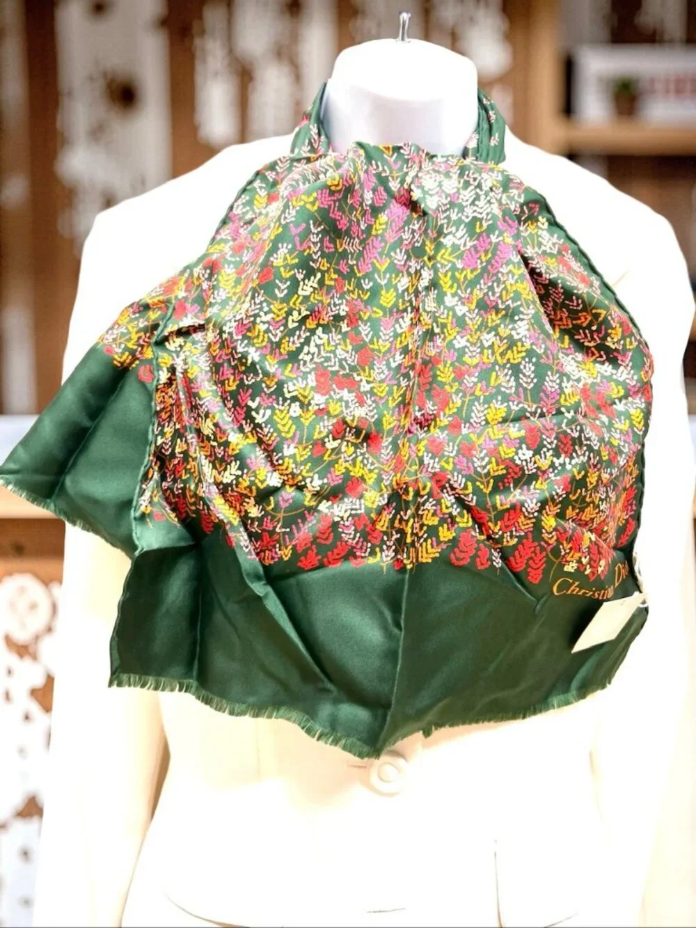 New-Christian Dior silk Satin Scarf 51